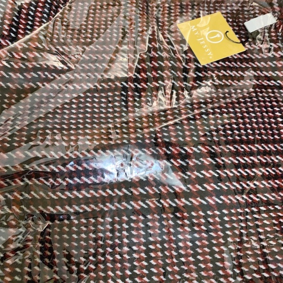 Black, Red and White Glen Checked Hem Dyed Scarf - Picture 3 of 3